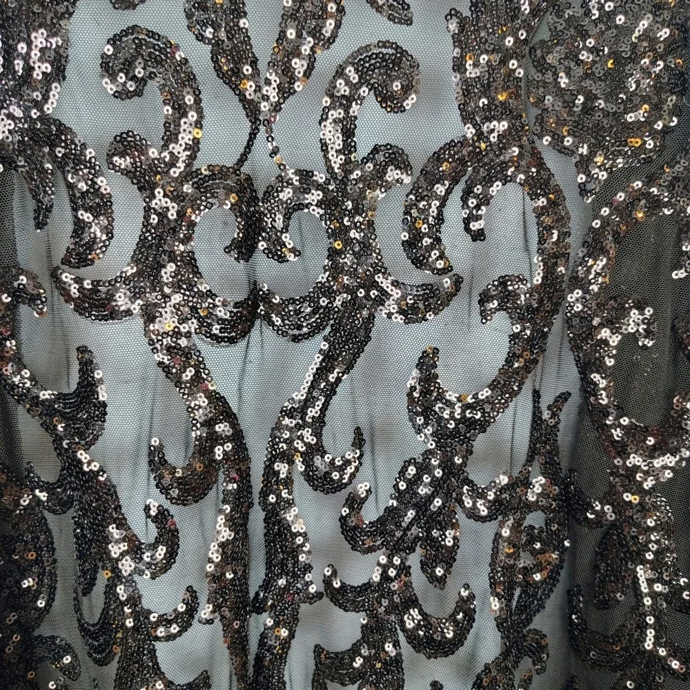 Southern Fried Chics XL Black Sequin Mesh Duster Cardigan Victorian gothic - Picture 4 of 14